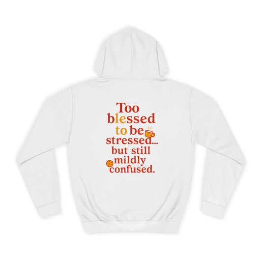 Unisex College Hoodie with Inspirational Quotes, Cozy Gift for Students, Stress Relief Hoodie, Casual Everyday Wear, Stylish College Apparel