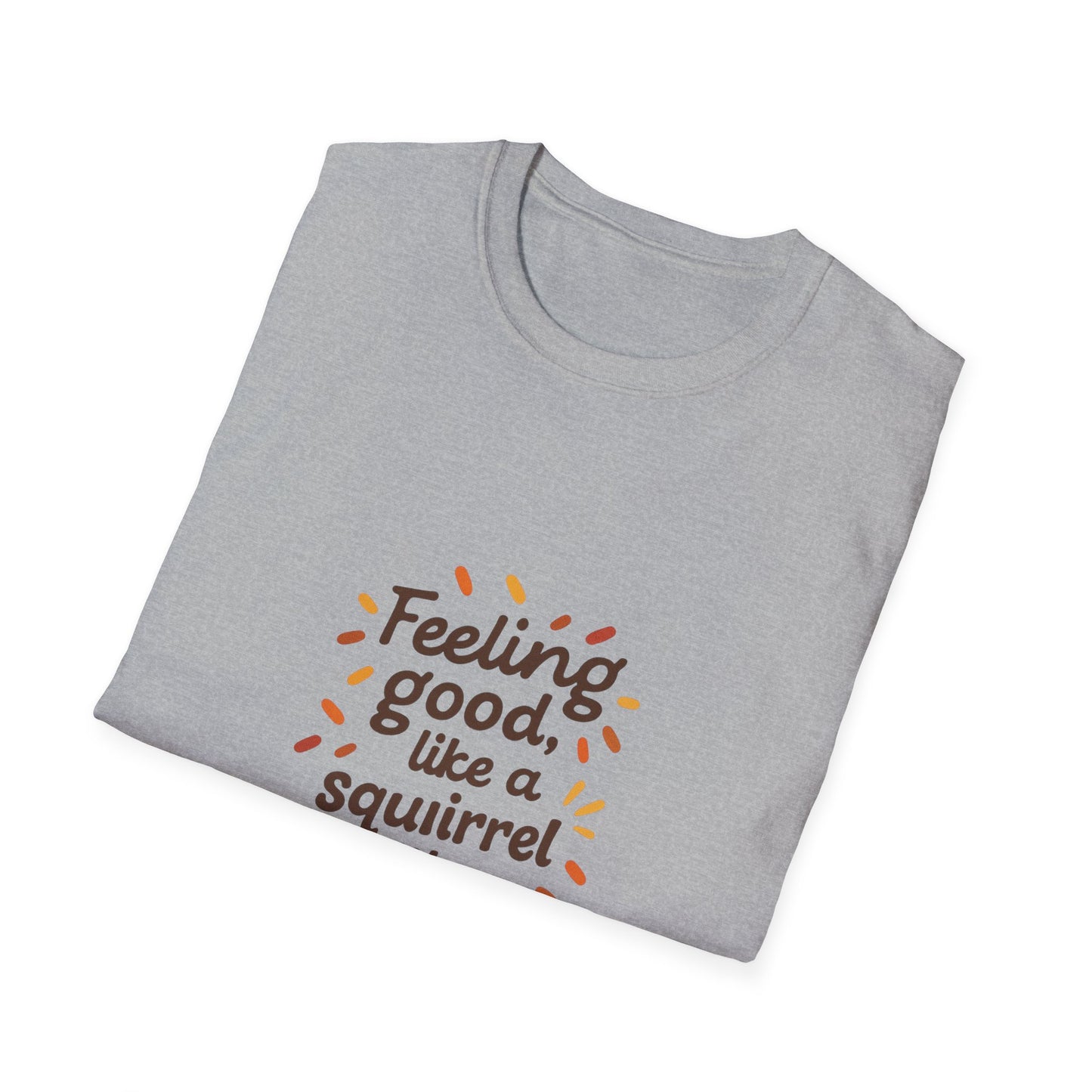 Feeling Good Squirrel Donut T-Shirt | Fun Unisex Tee, Perfect for Birthdays, Casual Wear, Gifts, Foodie Lovers, Animal Theme