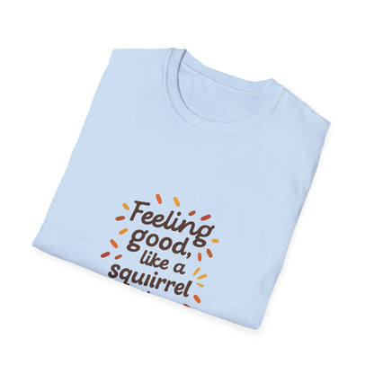 Feeling Good Squirrel Donut T-Shirt | Fun Unisex Tee, Perfect for Birthdays, Casual Wear, Gifts, Foodie Lovers, Animal Theme