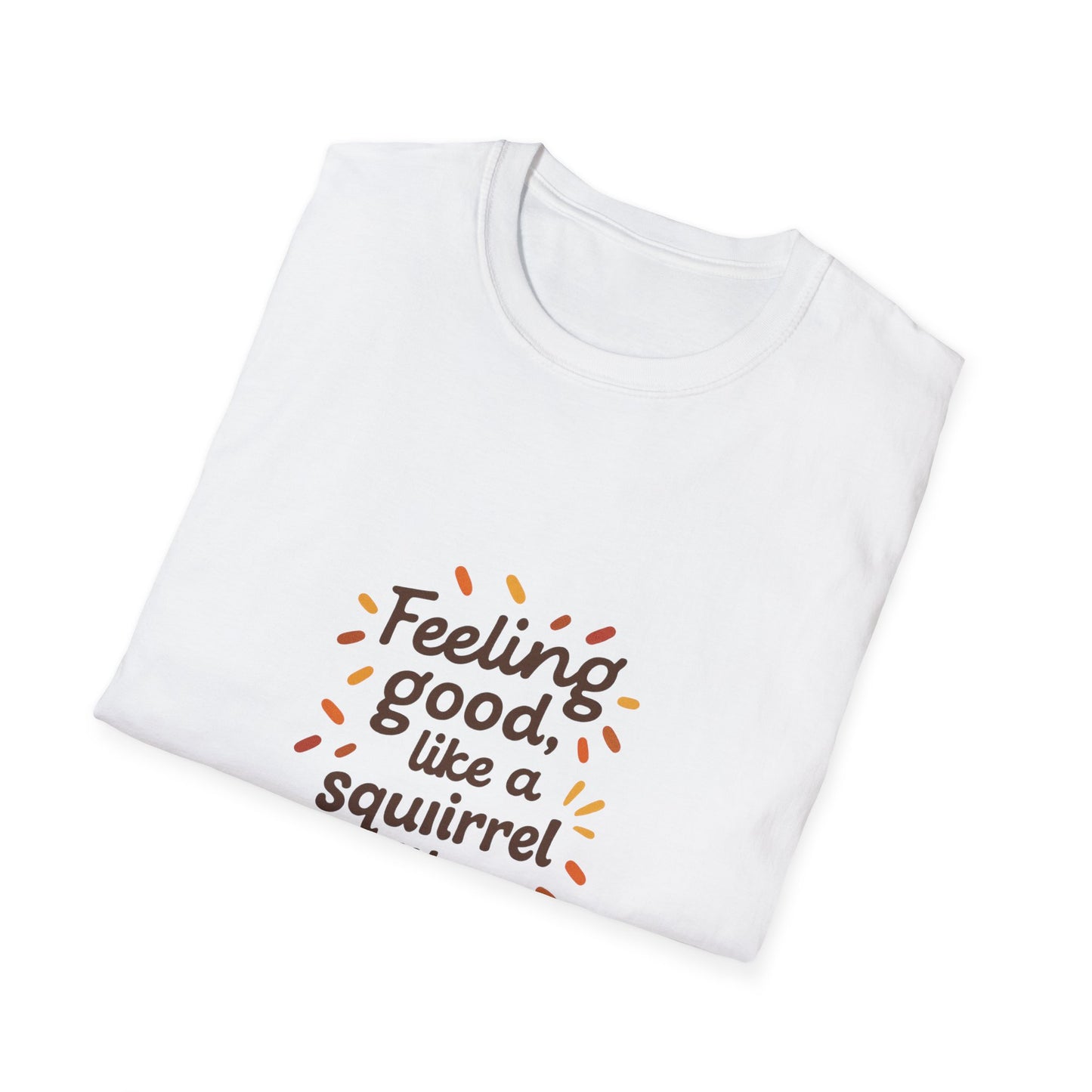 Feeling Good Squirrel Donut T-Shirt | Fun Unisex Tee, Perfect for Birthdays, Casual Wear, Gifts, Foodie Lovers, Animal Theme