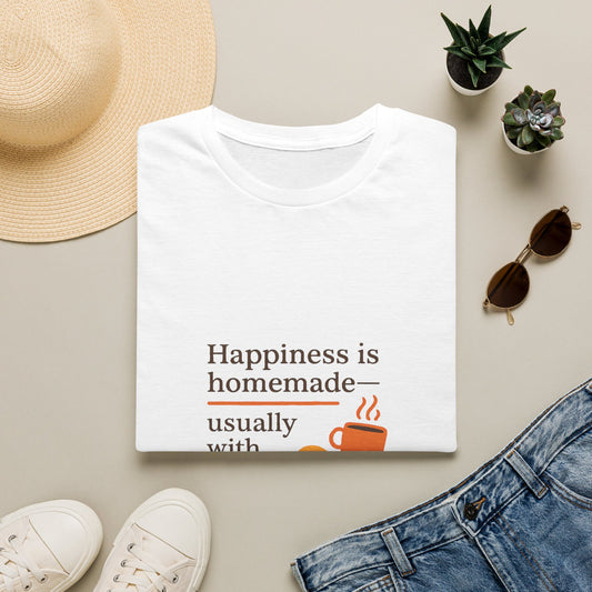 Happiness is Homemade Tee, Funny Coffee T-Shirt for Food Lovers, Gift for Coffee Enthusiasts, Family Gathering Apparel, Casual [...]