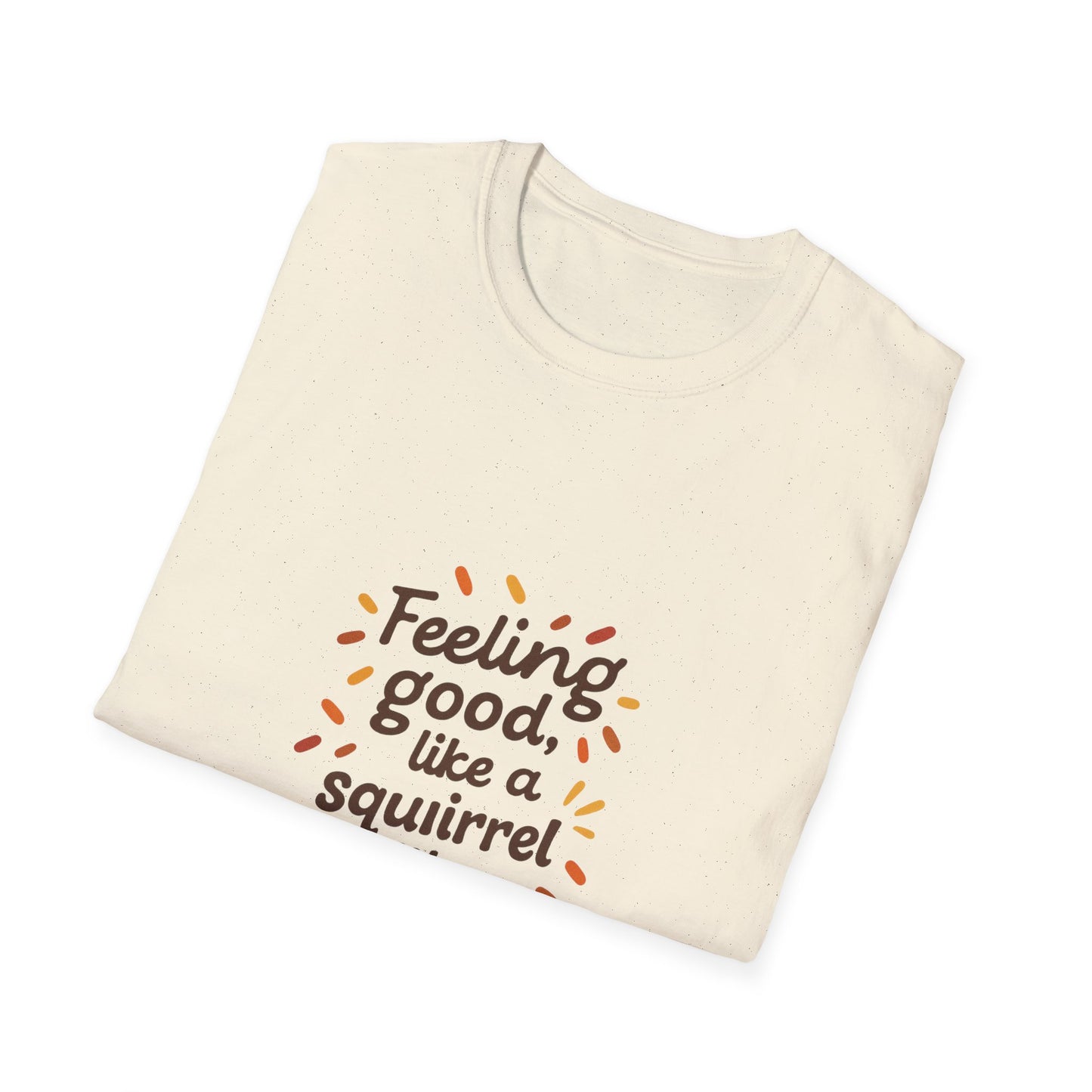 Feeling Good Squirrel Donut T-Shirt | Fun Unisex Tee, Perfect for Birthdays, Casual Wear, Gifts, Foodie Lovers, Animal Theme